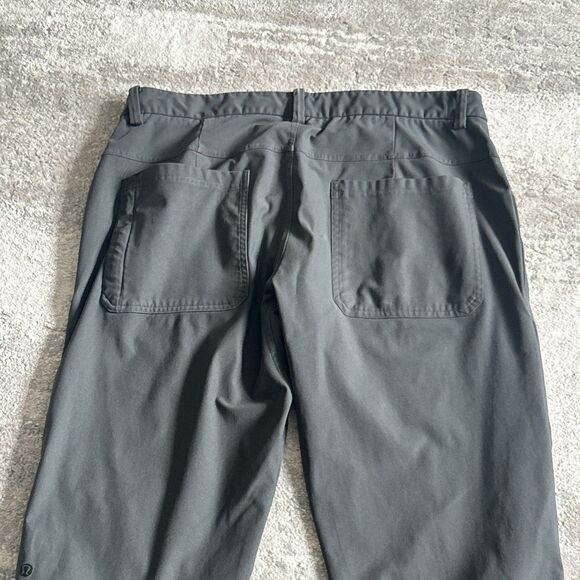 Lululemon ABC Pants Mens 36 Classic Fit Gray Green 34x33 Pockets Stretch - Picture 5 of 6